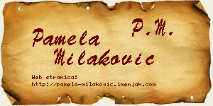 Pamela Milaković vizit kartica